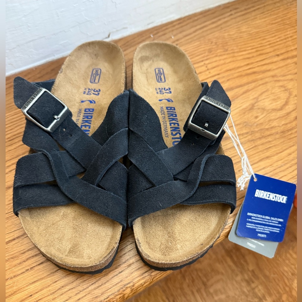 Birkenstock Black Cross-Strap Sandals